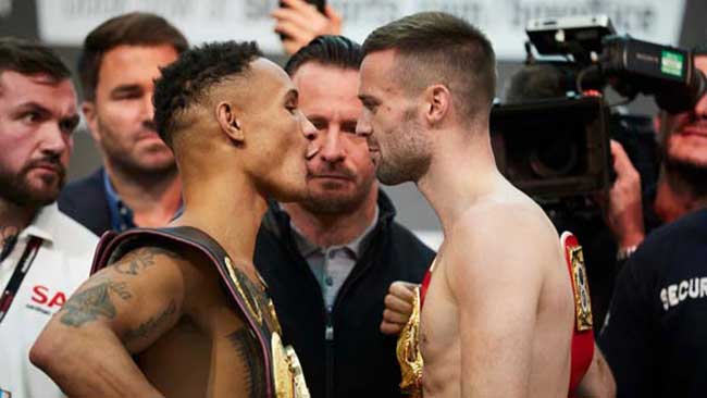 Regis Prograis y Josh Taylor (Mark Robinson / Matchroom Boxing)
