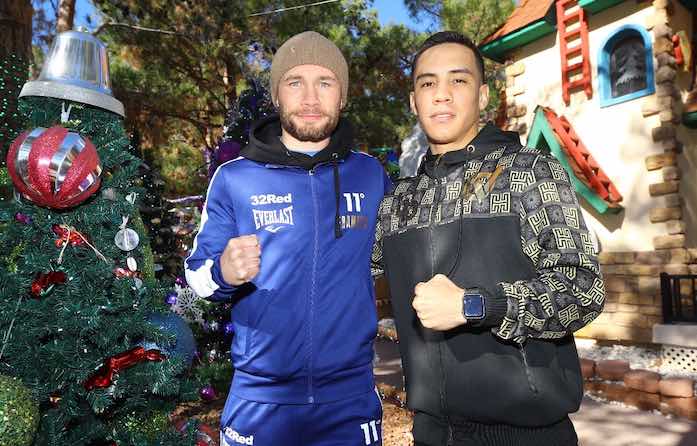 Carl Frampton y Óscar Valdez (Fotos: Mikey Williams/ Top Rank)