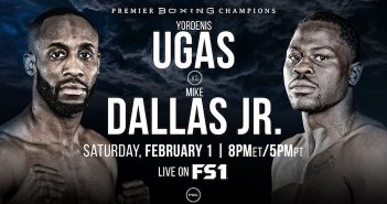 Esta noche Yordenis Ugás lucha vs. Mike Dallas Jr. Yordenis Ugas lucha contra Mike Dallas Jr. (PBC)