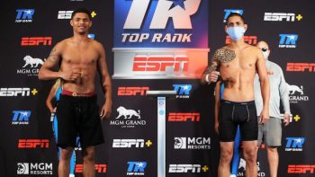 Shakur Stevenson vs Félix Caraballo (Mikey Williams/ Top Rank)