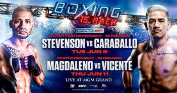 El boxeo en vivo está de vuelta: Shakur Stevenson y Jessie Magdaleno encabezarán carteleras de junio Stevenson - Magdaleno carteleras