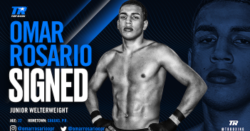 El destacado peleador aficionado Omar Rosario firmó un contrato promocional con Top Rank Omar Rosario