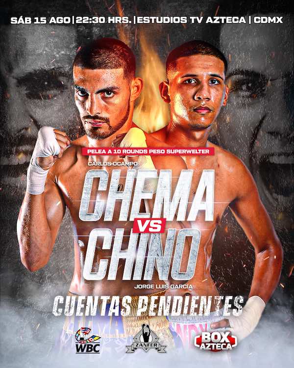Carlos “Chema” Ocampo, vs Jorge “Chino” García