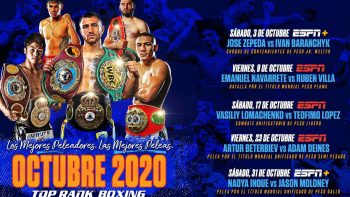 Top Rank presente un Octubre 2020 lleno de estrellas