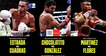 Estrada vs. Cuadras y Chocolatito vs. Jiga, antes de una revancha bajo amenaza de CMB & Rungvisai Estrada, Chocolatito y J.C. Martínez encabezan velada