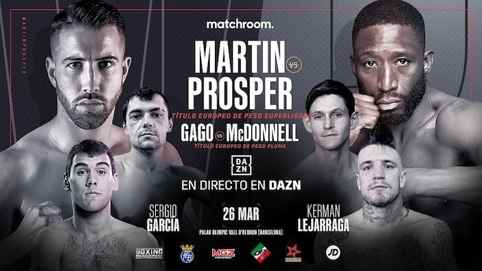 Sandor Martín vs. Kay Prosper y Andoni Gago vs. Gavin McDonnell