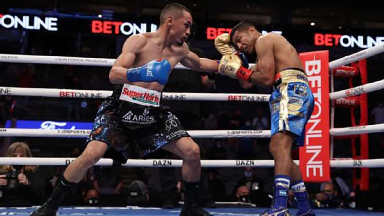 "Gallo" Estrda vs "Chocolatito" González II (foto: Juan Francisco Estrada (Ed Mulholland/Matchroom)