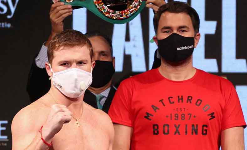 Canelo junto a Eddie Hearn