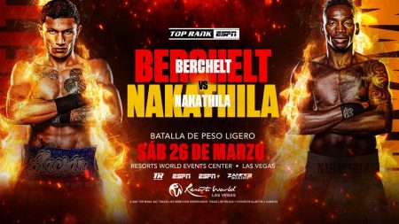 Miguel Berchelt y Jeremiah Nakathila