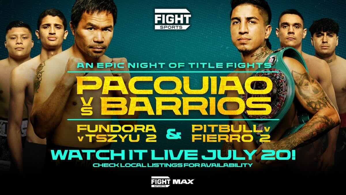 Pacquiao vs Barrios en FIGHT SPORTS