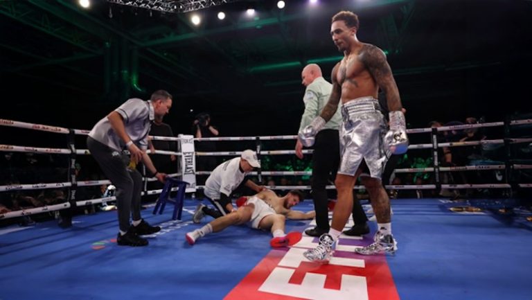 ben-whittaker-noquea a Gavazi Ben Whittaker vs Benjamin Gavazi (Mark Robinson/Matchroom Boxing)