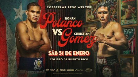 Rohan “El Rayo” Polanco, el destacado peso welter dominicano con aspiraciones al campeonato mundial en 2026, buscará arrancar el nuevo año con una actuación contundente. Polanco se medirá ante noqueador mexicano Christian Gómez en un combate a 10 asaltos el sábado 31 de enero en el Coliseo de Puerto Rico en San Juan. Polanco-Gómez será la pelea co-estelar del duelo unificatorio de peso junior mediano entre el campeón mundial de la OMB Xander Zayas y el monarca de la AMB Abass Baraou. Promocionada por Top Rank, en asociación con ICON+, Move Concerts y Noah Assad Presents, los boletos ya están a la venta en Ticketera.com. Polanco (17-0, 10 KOs) representó a su país en los Juegos Olímpicos de Tokio 2021 y firmó con Top Rank al año siguiente. Tras iniciar su carrera profesional en peso junior welter, donde detuvo a rivales como Keith Hunter y César Francis, dio el salto a las 147 libras. Clasificado entre los primeros 10 de la OMB y la FIB, Polanco se acerca a una oportunidad titular tras un sólido 2025 que incluyó victorias sobre Fabián Maidana y Quinton Randall. Polanco dijo, “El 31 de enero no vengo a jugar. Vengo decidido a enviarle un mensaje a la división. Pelear como evento co-estelar en el Coliseo de Puerto Rico es una gran oportunidad que no pienso desaprovechar. Represento el boxeo dominicano. Vengo con hambre, sin miedo y con un solo objetivo: seguir creciendo y acercarme cada vez más al campeonato mundial.” Gómez (23-6-1, 21 KOs), profesional desde hace 12 años y con 30 peleas en su historial, ha conseguido la gran mayoría de sus triunfos por la vía del nocaut. Su prueba más dura llegó en mayo de 2022, cuando cayó por decisión tras 10 asaltos ante el fenómeno uzbeko Shakhram Giyasov. El veterano de 32 años viene de derrotas consecutivas por decisión frente a Nicklaus Flaz y Alberto Palmetta. El respaldo también incluirá el debut en peso junior mediano de Giovani Santillán (34-1, 18 KOs), así como el regreso del peso mediano dominicano en ascenso Euri Cedeño (13-0-1, 12 KOs), ambos en combates a 10 episodios. Santillan, ex contendiente número uno en peso welter, se enfrentará a Courtney Pennington. El peleador de San Diego se recuperó de su derrota ante Brian Norman Jr. en mayo de 2024 con victorias sobre Fredrick Lawson y Ángel Beltrán. Pennington (17-11-3, 7 KOs), nacido en Brooklyn y profesional desde hace 13 años, ha sido una dura prueba para figuras como el olímpico estadounidense Charles Conwell y el contendiente canadiense Custio Clayton. Cedeño dará un paso al frente al enfrentar al oriundo de Costa de Marfil Etoundi Michel William (16-2, 12 KOs). El joven de 26 años firmó con Top Rank en mayo y ha ganado sus últimas seis peleas por la vía rápida. William llamó la atención al vencer al eventual retador mundial Jorge García en enero de 2023, manteniéndose invicto hasta su derrota ante el mexicano José Miguel Borrego en octubre de 2024. En su pelea más reciente, cayó por decisión tras 10 asaltos frente al destacado contendiente estadounidense Troy Isley. Rohan Polanco vs. Christian Gómez
