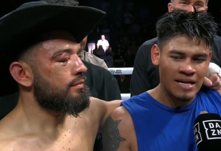 Sugar Nuñez y Vaquero Navarrete tras combate