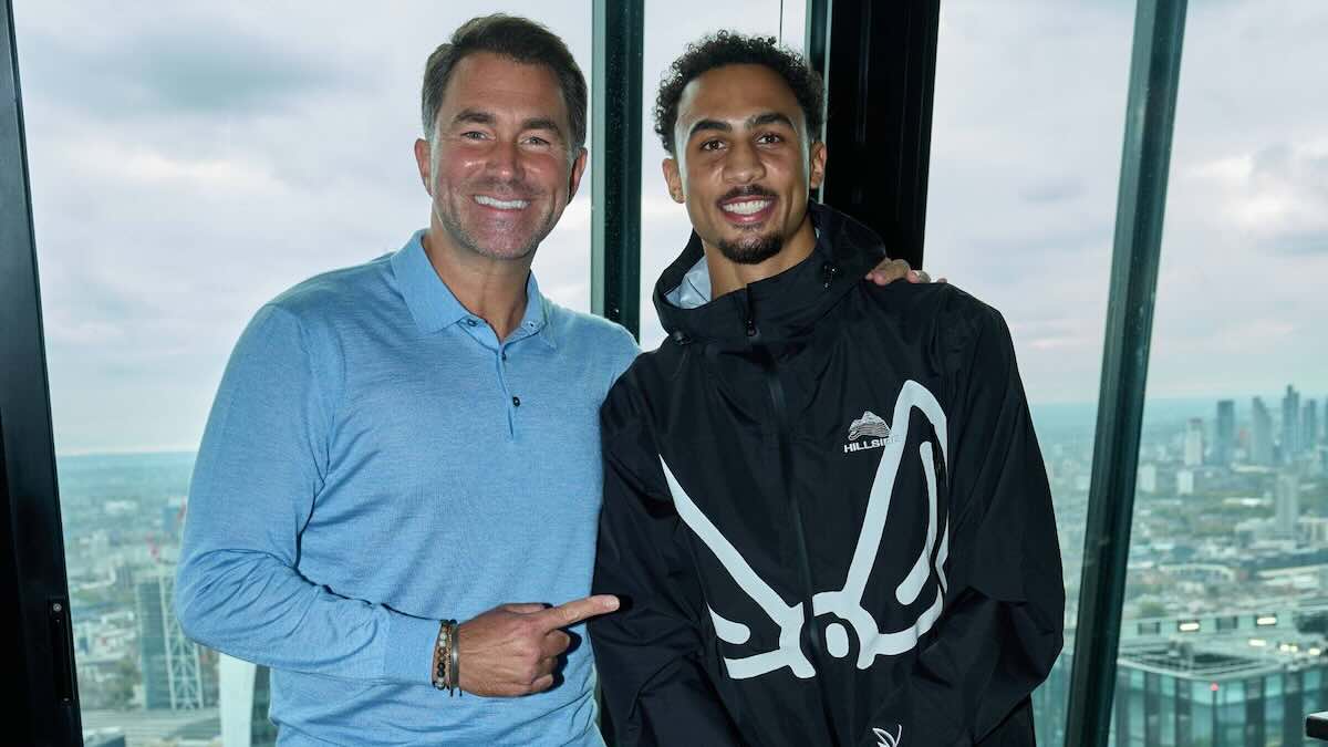Mark Robinson/Matchroom Boxing Eddie Hearn y Ben Whittaker (Mark Robinson/Matchroom Boxing)
