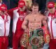 Canelo con cinturones